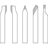 Proxxon 5-Piece Lathe Cutting Tool Set 10x10mm  (24550)