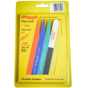 FLEX-I-FILE 535 Flex-Pad Abrasive Ultra Fine Abrasive/Sanding 'Intro Set' 5-PIece