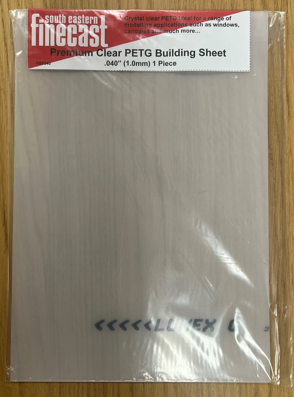 SE FINECAST CLEAR PETG Sheets - 228 x 330mm