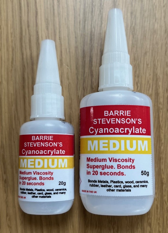 STEVENSON Cyano Superglue MEDIUM MV Grade - 20g & 50g