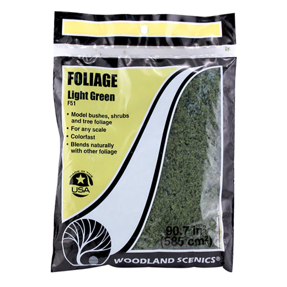 Woodland Scenics WF51 Foliage (Bag) - LIGHT GREEN