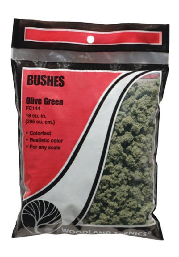Woodland Scenics WFC144 Bushes (Bag) - OLIVE GREEN
