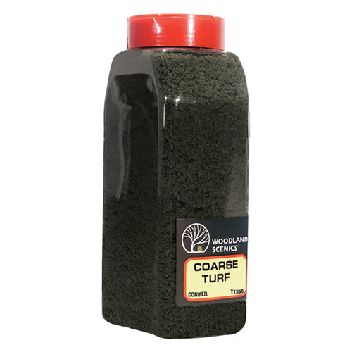 Woodland Scenics WT1366 Coarse Turf Scatter (Tub) - CONIFER GREEN