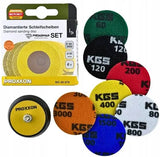 Proxxon  Set of Diamond Sanding Discs 60G -3000G & Pad  50mm Dia    (28679)