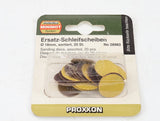 Proxxon 18mm Sanding Discs (10) with Arbor and Spare Discs to Suit   (28982 & 28983)