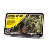 Woodland Scenics WF1129 Shrubs & Saplings - MEDIUM GREEN