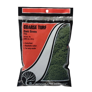 Woodland Scenics WT65 Coarse Turf Scatter (Bag) - DARK GREEN
