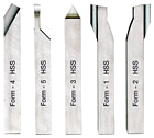 Proxxon 5-Piece HSS Lathe Cutting Tool Set 8x8x80mm  (24530)