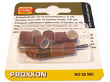 Proxxon Sanding Drums with Arbor and Replacement Drums (Packs of 10)   (28978, 28979, 28980 & 28981)