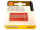 Proxxon Tungsten Carbide Milling Bits - Cylinder, Taper & Cone     (28752)