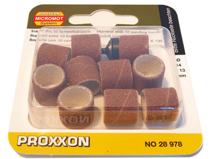 Proxxon Sanding Drums with Arbor and Replacement Drums (Packs of 10)   (28978, 28979, 28980 & 28981)