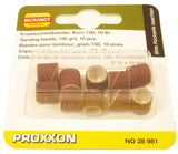 Proxxon Sanding Drums with Arbor and Replacement Drums (Packs of 10)   (28978, 28979, 28980 & 28981)