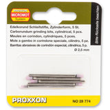 Proxxon Corundum Grinding Bits - 2.35mm Shanks (Packs of 5)   (28772, 28774, 28776 & 28778)