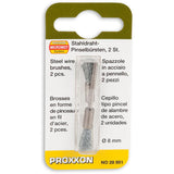 Proxxon End Wire Brushes 8.0mm Dia  - Brass, Steel & Stainless Steel   (28951, 28961 & 28955)