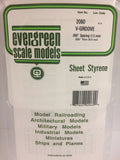 EVERGREEN V-Groove Siding Styrene Sheets - 0.50mm Thick