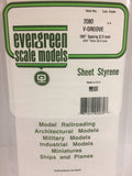 EVERGREEN V-Groove Siding Styrene Sheets - 0.50mm Thick