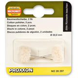 Proxxon Polishing Mops 22mm Diameter  (Packs of 2)   (28297, 28298 & 28299)