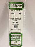 EVERGREEN Styrene Half Round Section