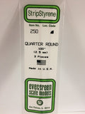 EVERGREEN Styrene Quarter Round Section