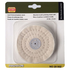 Proxxon Bleached Muslin Polishing Wheel Soft 100 x 15mm   (28002)