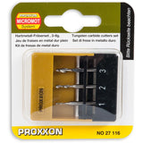 Proxxon 3-Piece Tungsten Milling Cutter Set    (27116)