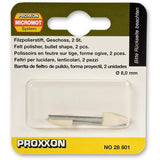 Proxxon Felt Polishing Tips (Packs of 2)   (28801, 28802 & 28803)