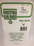 EVERGREEN V-Groove Siding Styrene Sheets - 1.00mm Thick