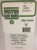 EVERGREEN V-Groove Siding Styrene Sheets - 1.00mm Thick