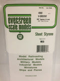 EVERGREEN V-Groove Siding Styrene Sheets - 1.00mm Thick