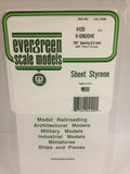 EVERGREEN V-Groove Siding Styrene Sheets - 1.00mm Thick