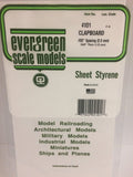 EVERGREEN Clapboard Siding Styrene Sheets