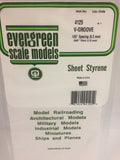 EVERGREEN V-Groove Siding Styrene Sheets - 1.00mm Thick