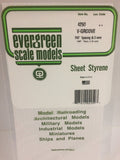 EVERGREEN V-Groove Siding Styrene Sheets - 1.00mm Thick