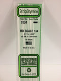 EVERGREEN HO Scale Rectangular / Square Styrene Strips