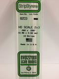 EVERGREEN HO Scale Rectangular / Square Styrene Strips