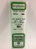 EVERGREEN HO Scale Rectangular / Square Styrene Strips