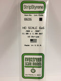 EVERGREEN HO Scale Rectangular / Square Styrene Strips