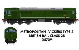 RAPIDO 905001 Class 28 CoBo D5709 BR Plain Green - DCC Ready