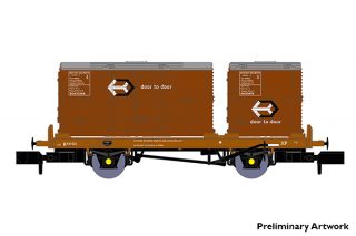 RAPIDO 921013 BR Conflat P B933648 with Bauxite Containers