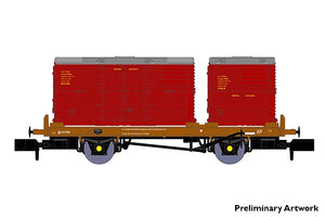 RAPIDO 921006 BR Conflat P B933233 with Crimson Containers