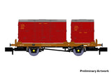 RAPIDO 921007 BR Conflat P B933238 with Crimson Containers