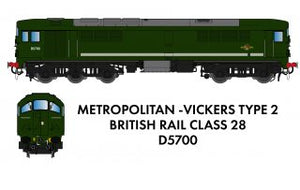 RAPIDO 905507 Class 28 CoBo D5700 BR Plain Green - DCC Sound Fitted