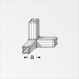 Combitech 90 Degree 3-Spigot Corner Connector for 23.5mm Tube