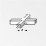 Combitech 90 Deg 4-Spigot Flat Cross Connector for 23.5mm Tube