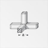 Combitech 90 Degree 4-Spigot Edge Connector for 23.5mm Tube