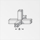 Combitech 90 Degree 5-Spigot Edge Connector for 23.5mm Tube