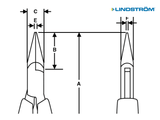 LINDSTROM 7893 Supreme Short Snipe Nose Smooth Jaw Pliers 120mm