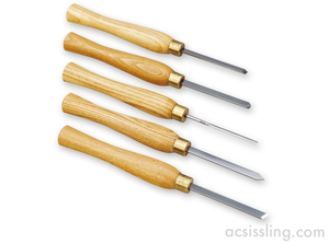 Proxxon 5-Piece HSS Woodturning Chisel Set    (27023)