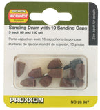 Proxxon Sanding Points (10) with Arbor and Spare Points to Suit   (28987 & 28989)