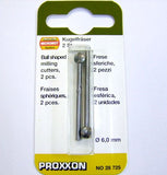 Proxxon HSS Milling Cutters (Packs of 2)     (28722, 28723, 28724, 28725, 28726, 28727)